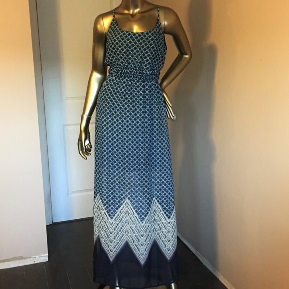 MAURICES Blue Aztec Print Maxi Dress - Picture 3 of 13